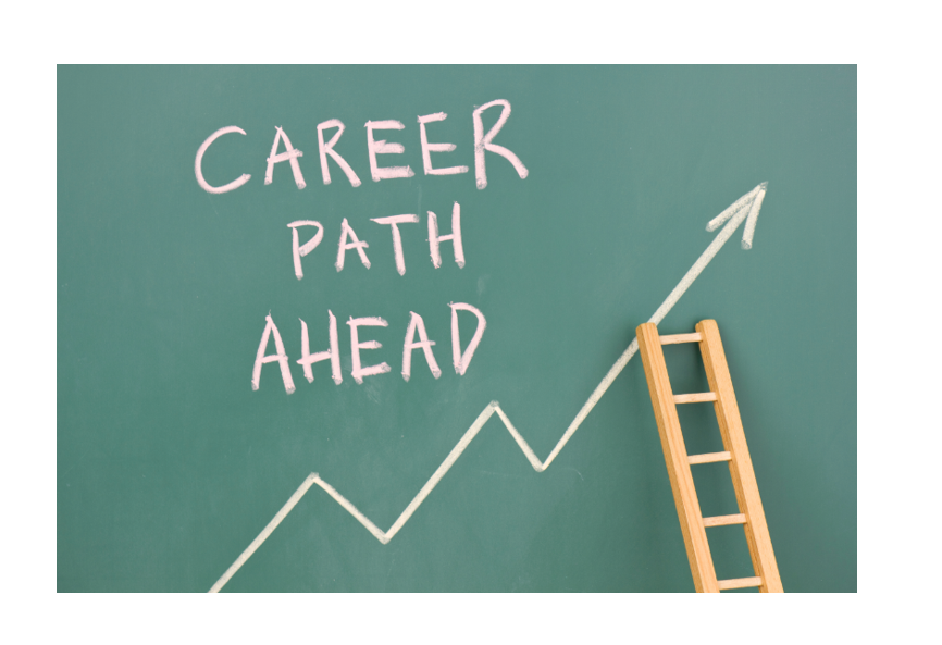 Image that says Career Path Ahead