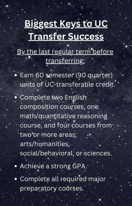 Biggest Keys to UC Transfer Success